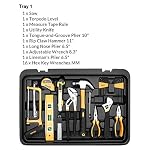 DEKOPRO 258 Piece Tool Kit with Rolling Tool Box Socket Wrench Hand Tool Set Mechanic Case Trolley Portable - Image 4