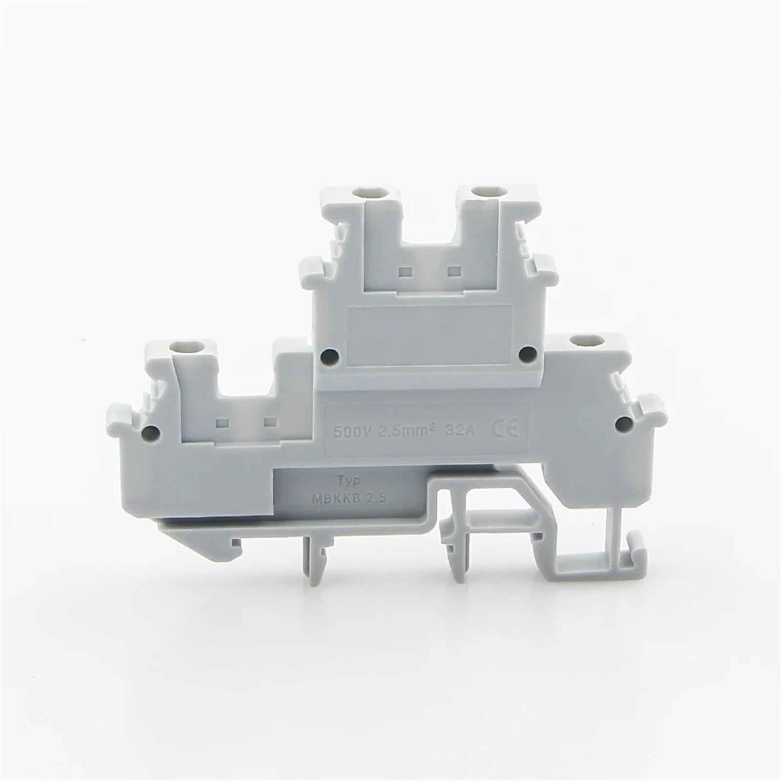 MBKKB-2.5 Bloque de terminales de carril Din, conector de 10 Uds., conexión de tornillo de doble capa, contacto, Conductor de cable eléctrico MBKKB2.5