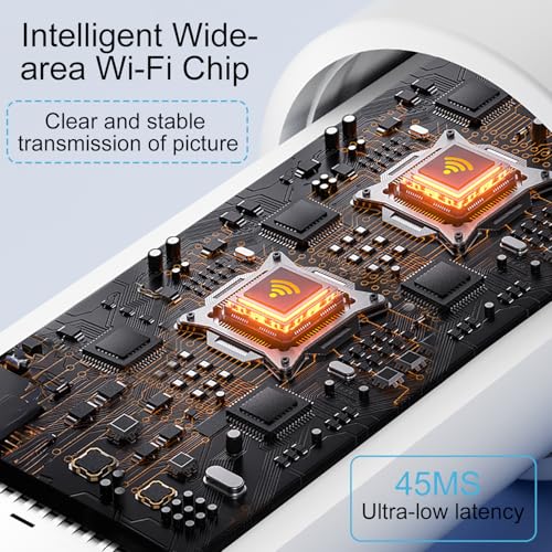 liuchanghe Ohrenschmalz Entferner Otoskop, 1920P Wifi Ohrreiniger, IP67 Wasserdicht Otoskop Ohr, 360°-Weitwinkel Otoskop Kamera mit 6 LEDs für iPhone, iPad und Android-Smartphones (Schwarz)
