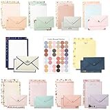 91 Pcs Stationery Paper Envelopes Set Includes 60 Lined Writing Paper & 30 Envelopes with 48...