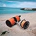 Surface Marker Buoy Scuba Diving SMB Marker Buoy Safety Sausage for Scuba Diving SMB 5ft DSMB Diver Below Signal Tube with Metal Finger Spool 98ft Dive Reel 316 Double End Hook,Whistle,Bag (Orange)