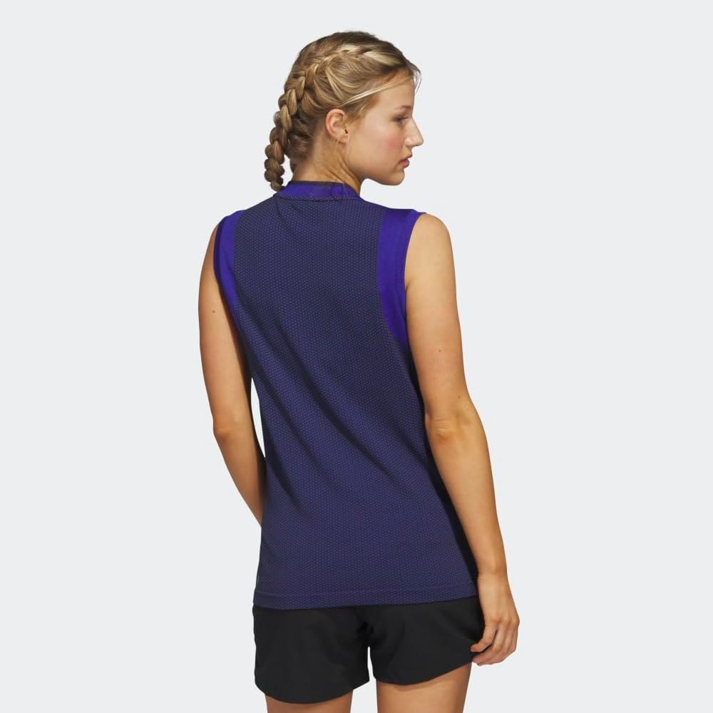 adidas Ultimate 365 Tour Prime Knit Sleeveless Lucid Blue Shirt Women S - Image 3