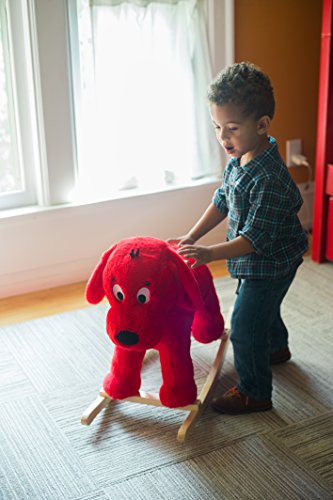 Animal Adventure | Real Wood Ride-On Plush Rocker | Clifford | Perfect for Ages 3+