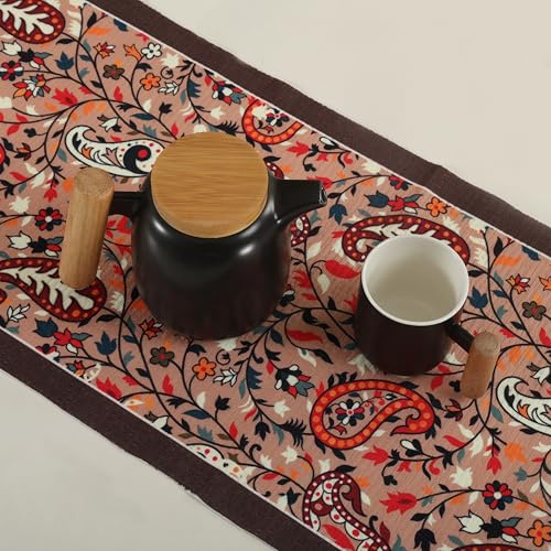 Image of Homerz Premium Runner for Dining Table, 13x72 inch Size, Smooth Velvet Fabric, Antiskid Backing (Gulbahar)