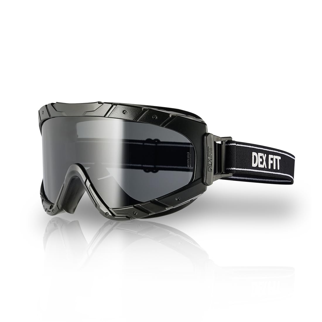 DEX FIT SG220 Plus Safety Goggles, Long-Lasting 1-2 Year Anti-Fog Coating, Z87.1 Scratch Resistant Eye Protection, Soft OTG Fit for Construction & Lab; Smoke Tinted Lens, 1 PC