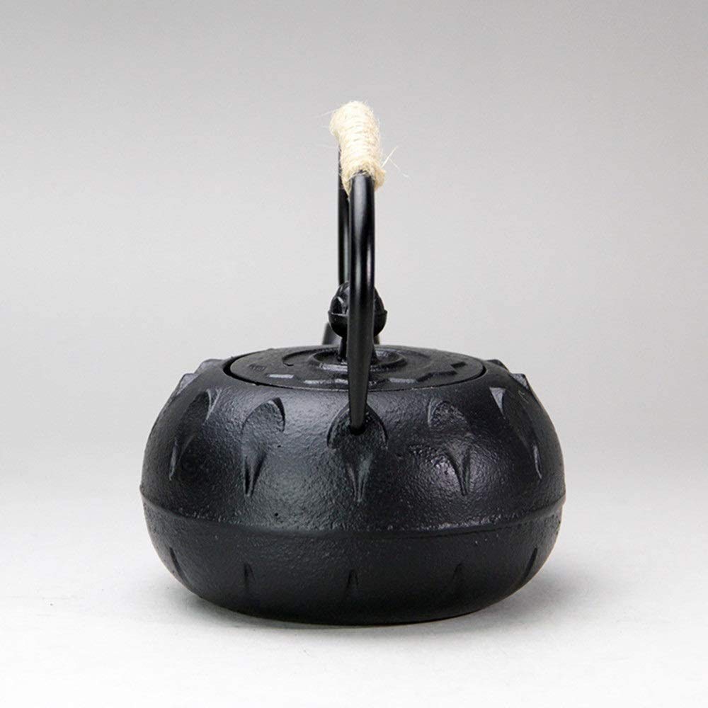 Teiera in ghisa con Tazze da tè in Stile Giapponese tetsubin tè bollitore con infusore Ferro Set da tè Regalo per Adulti Padre Madre Famiglia (Nero, 60ml)