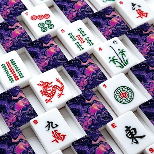 Juego de Mahjong Americano con 166 Fichas y Accesorios miniatura 4