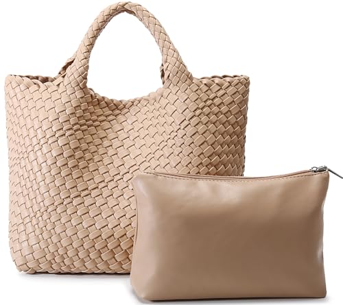 Image of Vegan Leather Purses for Women, Handmade Purses and Handbags Summer Beach Travel Tote Shoulder Bag | WOVEN