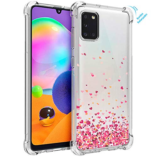 Capa Antishock Corações Samsung Galaxy A31 - Bordas Reforçadas