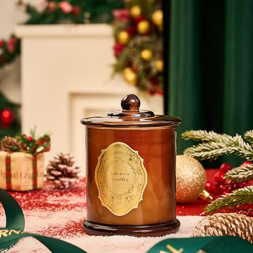 M&SENSE Duftkerze Große 2-Docht Sojakerzen| Tobacco Vanille Duftkerzen im Glas|12.7oz 360g Natürliches Sojawachs|70 Stunden Brenndauer|Kerzen Geschenke für Frauen, Candle for Home Scented – Bild 2