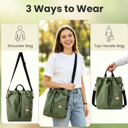 Bolso crossbody de lona para mujer miniatura 6