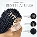 PIB 24'' Full Lace Bohemian Box Braid Wig - Knotless Braided Wigs for Black Women - Synthetic Braided Wig with Natural Baby Hair - Jet Black #1