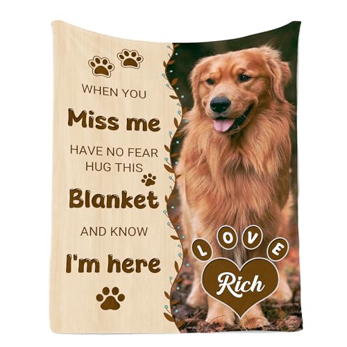 Ship Next Day, Customized Pet Memorial Blanket image