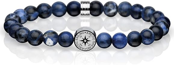 BERING Arctic Symphony Silver Steel & Blue Ceramic Bracelet. 180 mm. 630-71-180