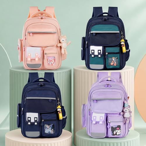 Image of Brainy Bundle School Backpack for Boys & Girls, Kids School Bag | 25L Capacity • 2 Compartments & 6 Pockets • Age 5-10 Years • Water-Resistant • Lightweight • Padded Straps