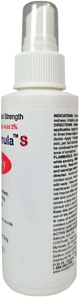Noble Formula Salicylic Acid Spray with Pyrithione Zinc (ZnP), 4oz (120ml)