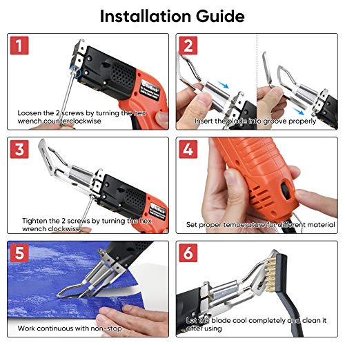 ROMECH 100W Air Cooled Fabric Cutter Rope Cutter, Pro Electric Hot Knife Heat Sealer with Adjustable Power, Cutting Tool Kit with Blades & Accessories (100W Air Cooled, RM-015)