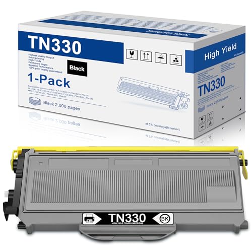 TN330 Toner Cartridge Replacement for Brother TN360 TN-360 TN-330 TN 330 to use with MFC-7340 HL-2140 DCP-7030 MFC-7840W MFC-7345DN HL-2170W (Black, 1-Pack)