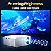 Projector with WiFi and Bluetooth, [Native 1080P Upgrade 240 ANSI] KSAN Portable Projector, Mini Movie Projector for Outdoor Use, Bedroom Ceiling Video Projector Compatible with Phone/TV Stick/PC/PS5