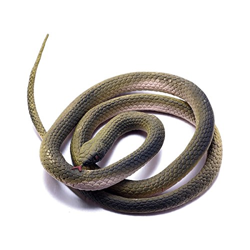 Serpent de Simulation en Caoutchouc Fake Python de Animal Jouet Farces et Attrapes pour l'accessoires Halloween ou la Journée du Poisson d'Avril - FUNLAVIE Cover