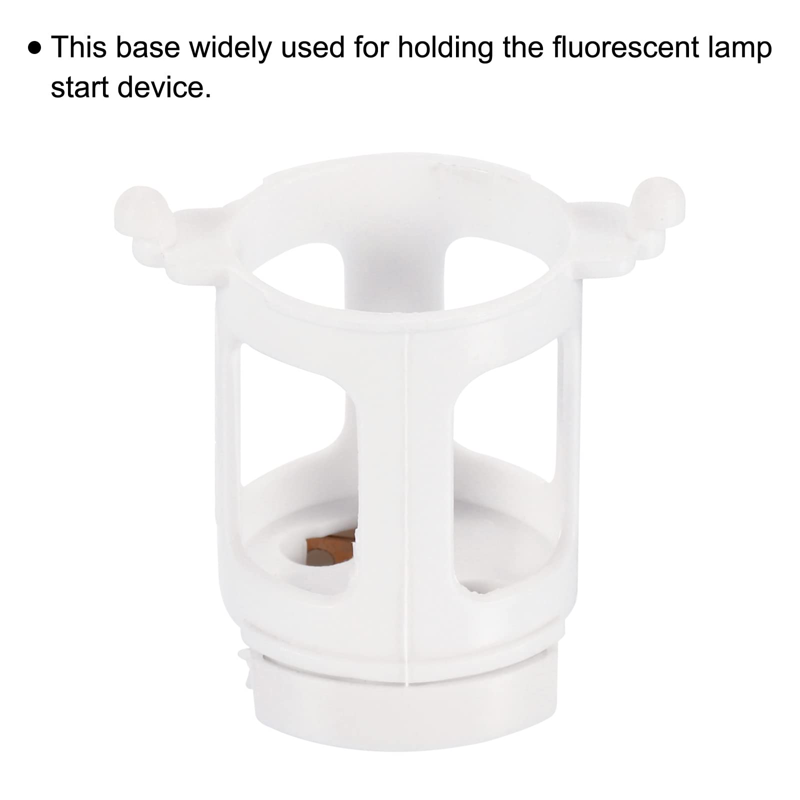 sourcing map Lampa fluorescencyjna Urządzenie startowe Base, 31x26mm Uchwyt montażowy Gniazda LED Jasna Tuba Części Akcesoria z 2 otworami, opakowanie 2 szt