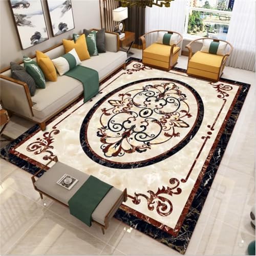 Tapis durable de couloir au design rétro imprimé et finitions soignées - 2