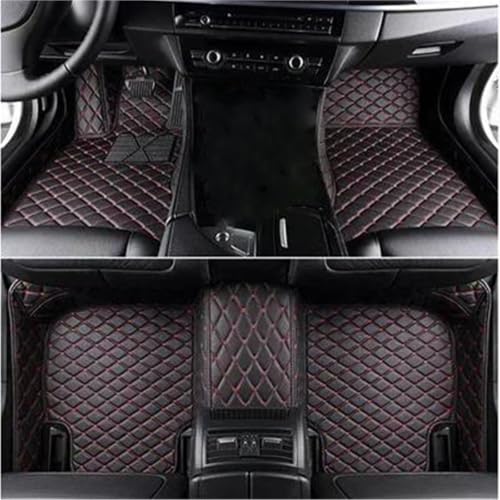Tapis de voiture pour Toyota Camry 2012-2017 noir et rouge 5 places