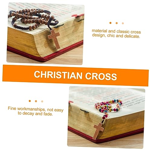 SOIMISS 300 Pçs Jesus Cruz De Madeira Mini Para Favores Mini Artesanato De Madeira Pingente Para Hom