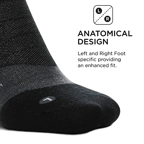 Image of Feetures Merino 10 Max Cushion No Show Tab Ankle Socks - Wool Socks for Women & Men - (1 Pair)