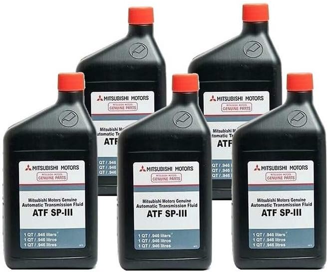 Genuine Mitsubishi Diaqueen SPIII SP3 Transmission Fluid - 5 Quarts - MZ320200 Lancer Diamante Eclipse Galant Endeaver Mirage Montero Montero Sport Outlander (2003-2006) Expo LRV 3000GT Pickup