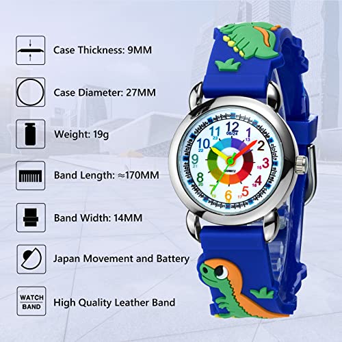 KDM Kinderhorloge jongens meisjes waterdicht kinderen leerhorloge oplichtend kinderen meisjes kinderhorloge leren… - Image 6