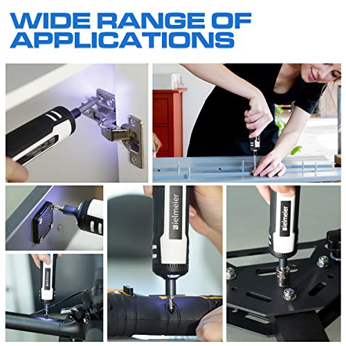 Bielmeier 4V Cordless Electric Screwdriver Kit, 6 Speed Adjustment, 44 Accessories Plus Flex Shaft, Battery Rechargeable, Led Light, Automatic Portable Wireless Power Screw Driver For Small Projects #TOP5
