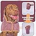 OUOBOB Hundetrocknungsmantel, Hundemantel zum Trocknen von Hunden, rosa Hundetücher für große Hunde, Mikrofaser Hunderobe mit Kapuze für verstellbare Bauchgurte für Golden Retriever, Labrador 2XL