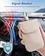 Teskyer 2 Stück Faraday Tasche für Autoschlüssel, Keyless Go Schutz, Autoschlüssel Schutz, Signalblocker-Tasche, RFID Schutz Autoschlüssel für Autoschlüssel, Beige