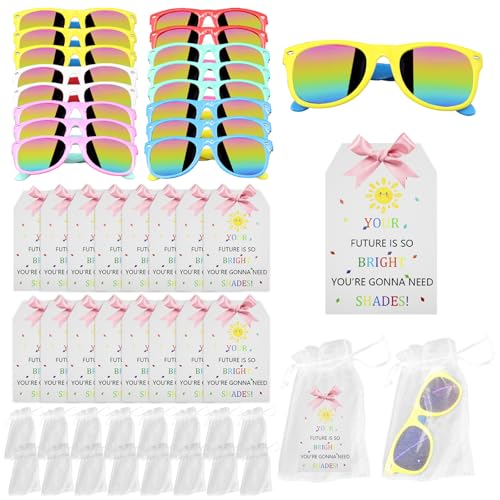 Back to School Gifts for Students 16 Set Welcome Back to School Sunglasses, Gifts for 2025 Pre K Preschool Kindergarten Kids, Future is So Bright, Classroom Exchange Prizes First Day of School Gifts