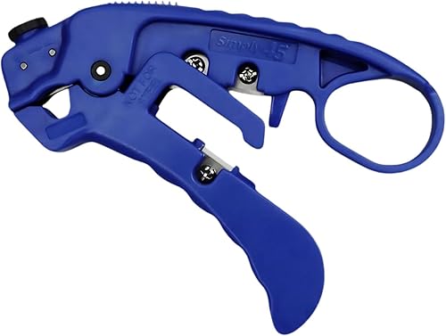 Simply45 Pelacables LAN y cortador profesional ajustable para Cat7a6a65e UTPSTP blindado y sin blindaje - Incluye peine alisador de alambre - Azul -