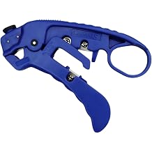 Simply45 Professional Adjustable LAN Cable Stripper & Cutter, Blue | For Shielded & Unshielded Cat5e/6/6a/7a UTP/STP, Wire Straightener Comb, Turning Knob for Precise Stripping Depth, S45-S01BL