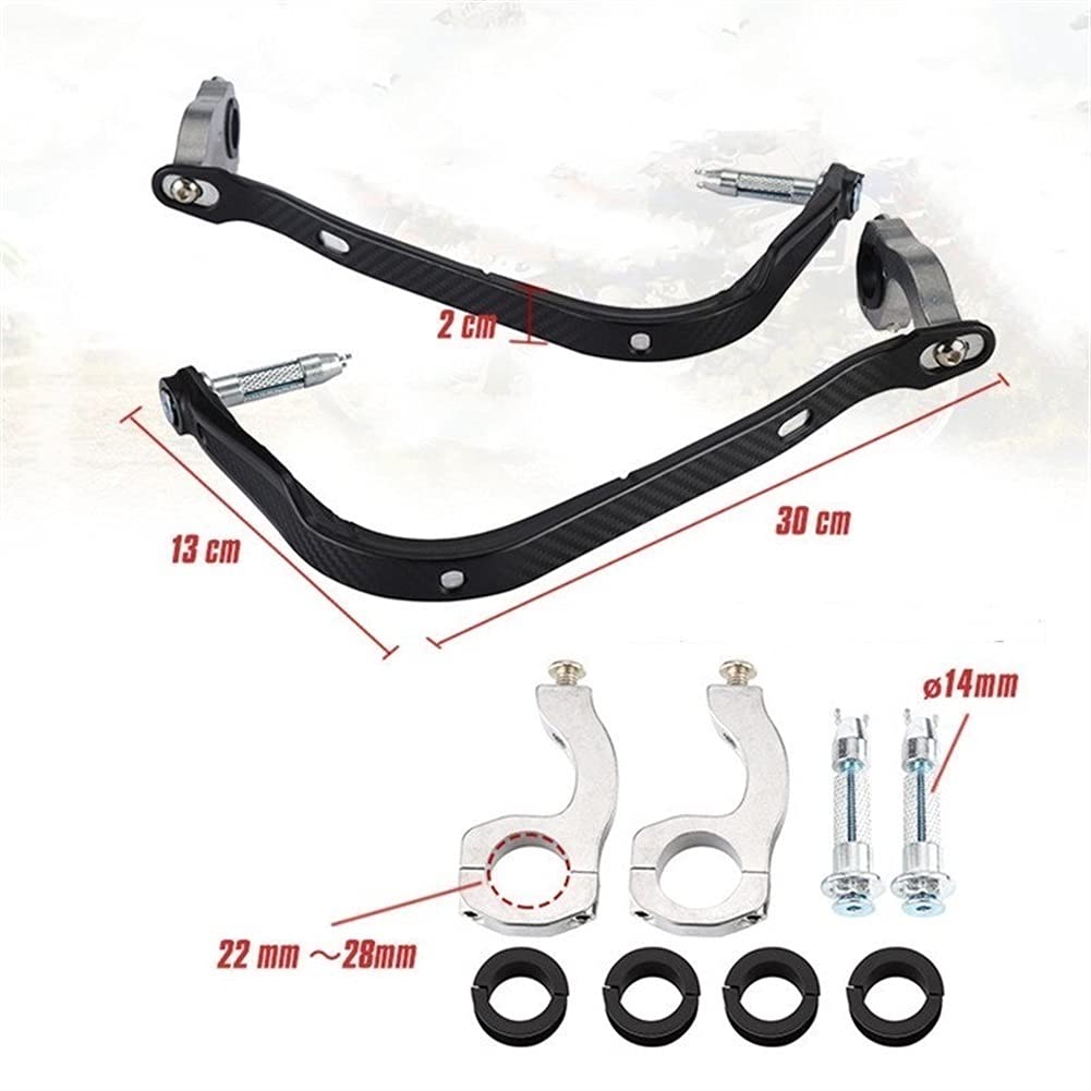 Protège-Mains Guidon Hand Brush Guards Blanc - Garde-Mains Moto Cross Dirt Bike ATV