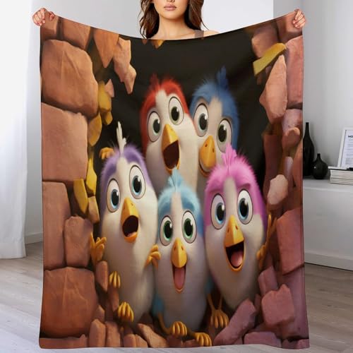 Couverture poulet mignon en flannel douce et chaude 100x130cm - 2