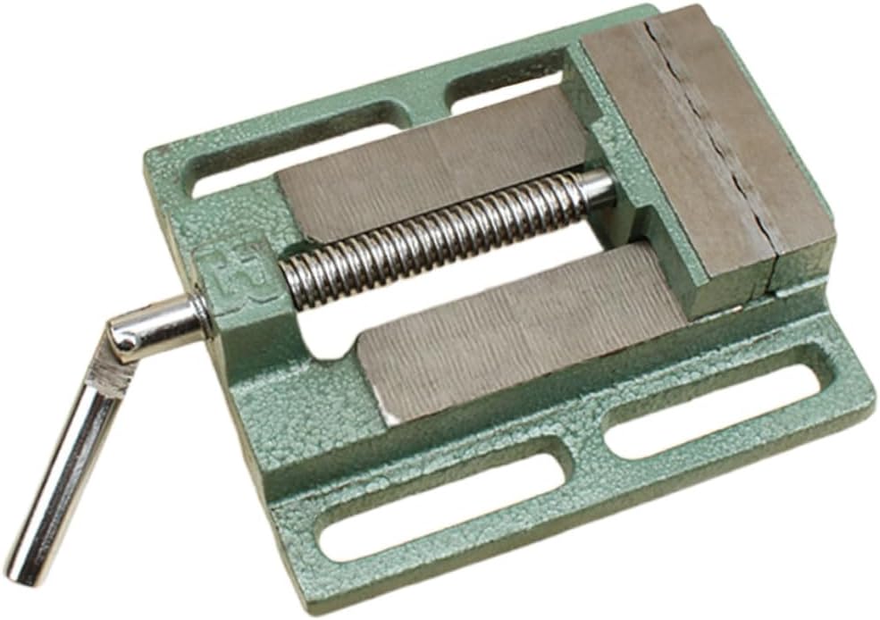 jojofuny 5 Inch Drill Press Vise and Bench Clamp, Cast Iron Table Vise for Woodworking and Milling Machines, Small Workholding Clamp for Workshop Use