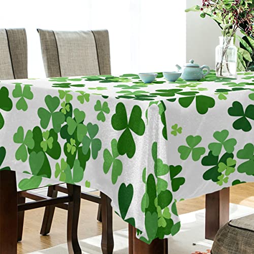 Lucky Clover Shamrocks Square Tablecloth, Rectangle Modern Table Linen Cloth Cover For Kitchen Dining Room Party Home Decor #TOP4