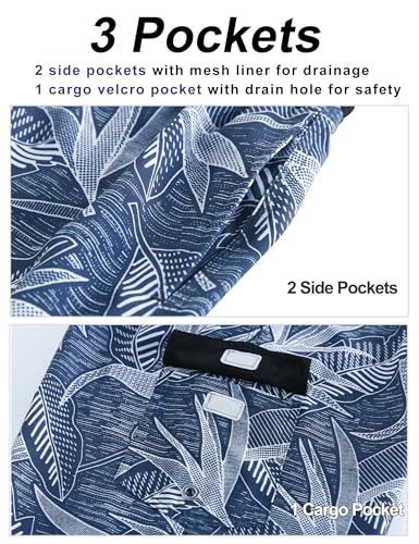 Image of BOJIN Mens Swim Trunks 9 inch Quick Dry Stretch Swim Shorts Mesh Lining Bathing Suits Swimwear Beach Shorts with Pockets