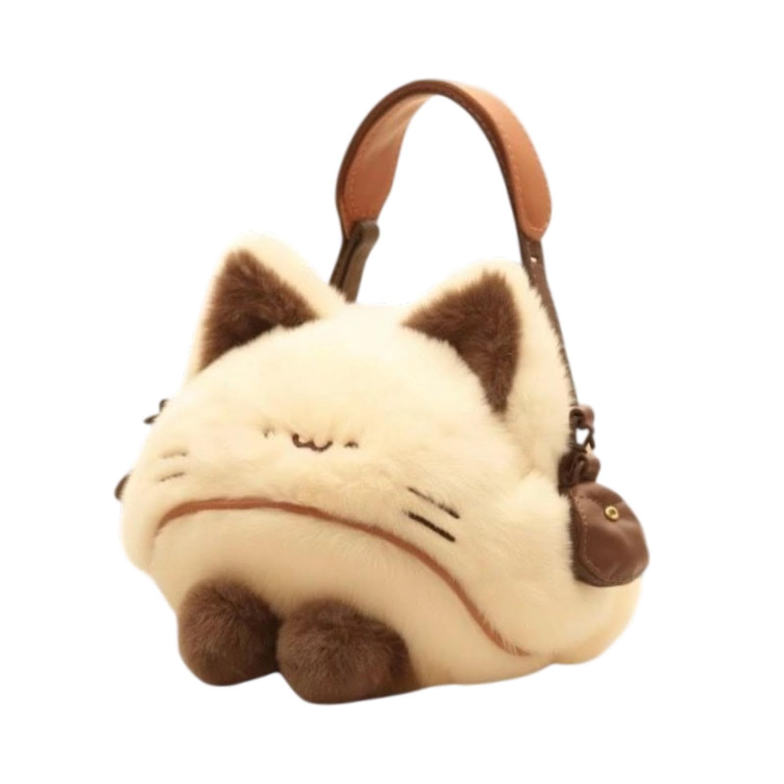 Cat Shaped Purse Funny Stuffed Animal Bag for Men Girls Birthday Gifts Teens-image-25