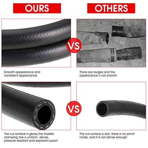 5/8 Inch Fuel Line Hose 10Ft For Gasoline Diesel Biodiesel Engine Oil For Fuel Systems Engines 10Feet 300Psi Black (Hose-58300-10) #TOP3