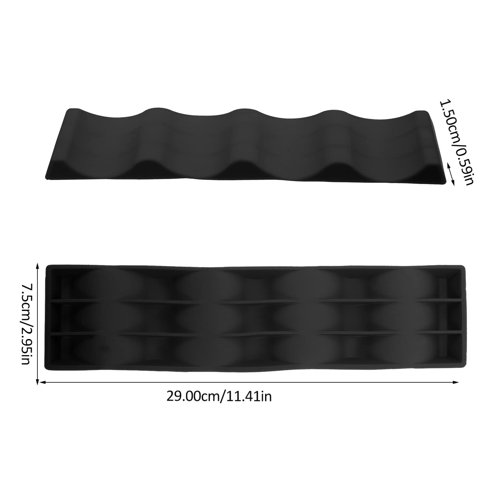 Cabilock Silicone Wine Bottle Stacker Folding Cola Red Wine Holder Stand Beer Can Display Mat Easy Stacker Storage Rack for Kitchen Cabinet Fridge (Black)