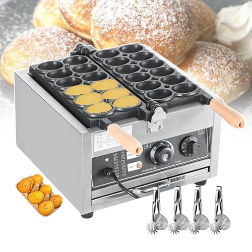 forplubossmmp Lot de 12 Gaufriers À Bulles Commerciaux | Machine À Gaufres Électrique en Forme D'Œuf 50-300 ℃ | Machine À Boules De Gaufres Antiadhésives pour Boulangeries (avec 4 Pinces À Griller)