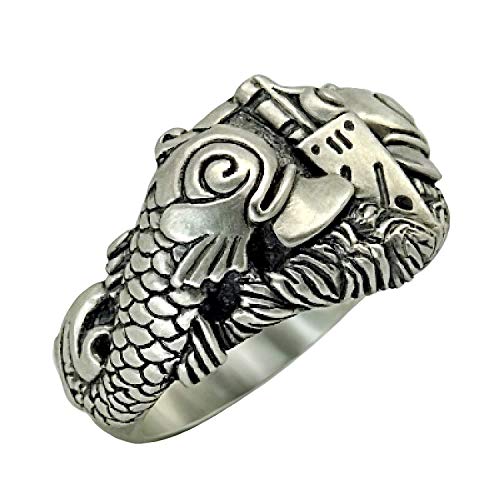 Submarine Dolphins Us Navy Sterling Silver 925 Mens Ring Warfare Handmade #TOP30