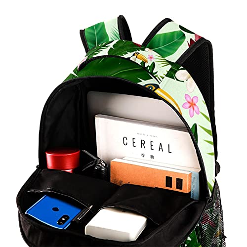 Sac à dos toucan vert avec porte-bouteille pour loisirs et voyage enfants
