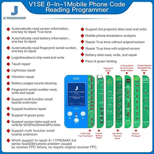 Wifi Jc V1Se Programmer For Iphone 7 8 X Xsmax 11 12 13 Mini Photosensitive Original Color Touch Shock Fingerprint Battery Programmer #TOP2