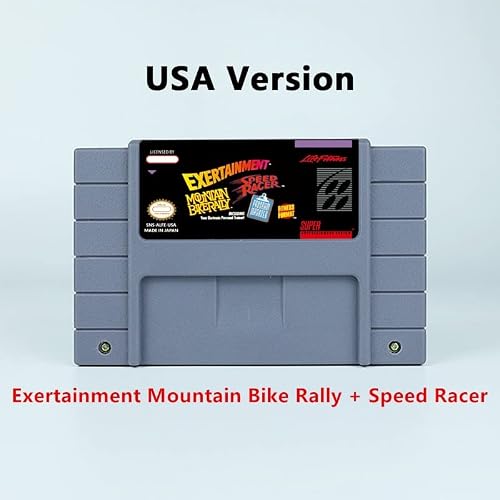 RPG Game for Exertainment Mountain Bike Rally &Speed Racer - USA version Cartridge available for SNES Video Game Consoles